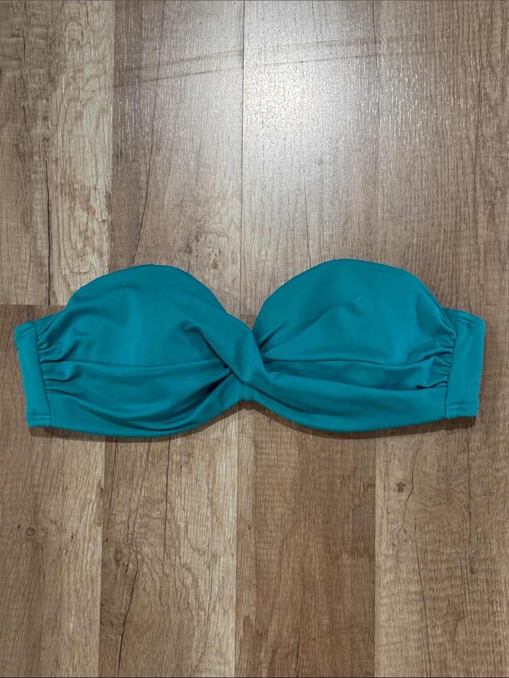 Victoria's Secret Teal Twist Strapless Bikini Top 34B